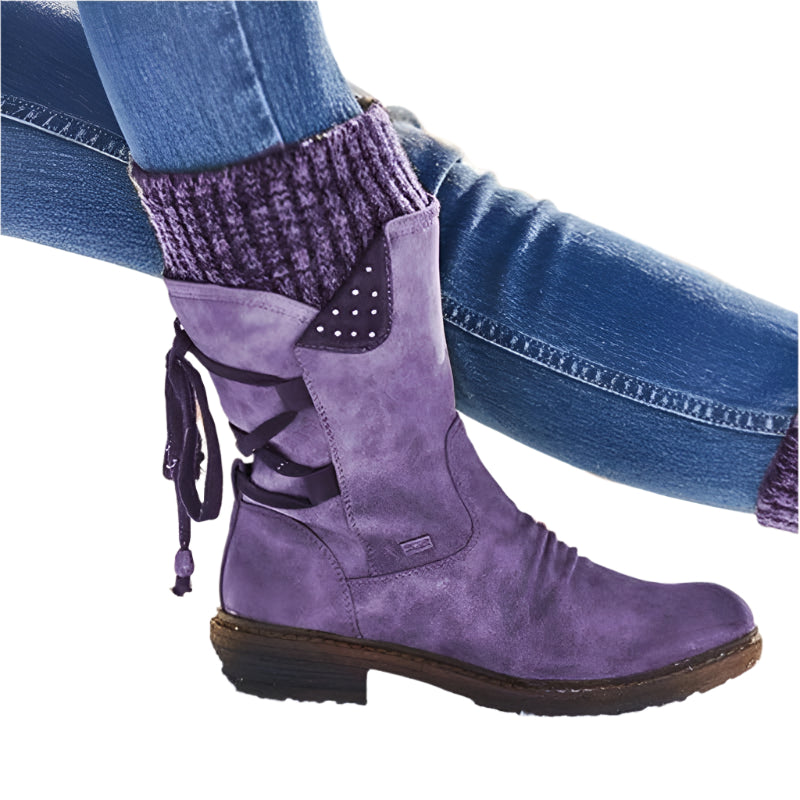 Stivali invernali con tacco basso da donna | Design comodo e caldo 7