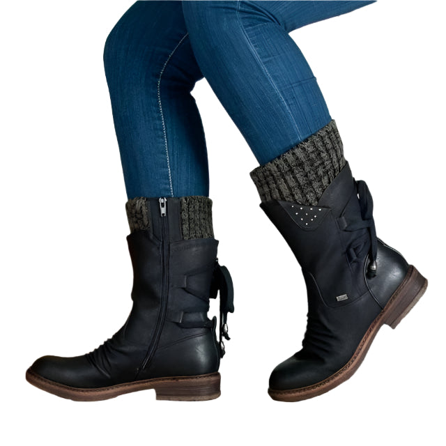 Stivali invernali con tacco basso da donna | Design comodo e caldo 8