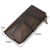 Cacciatore | Portafoglio da viaggio vintage in vera pelle con blocco RFID