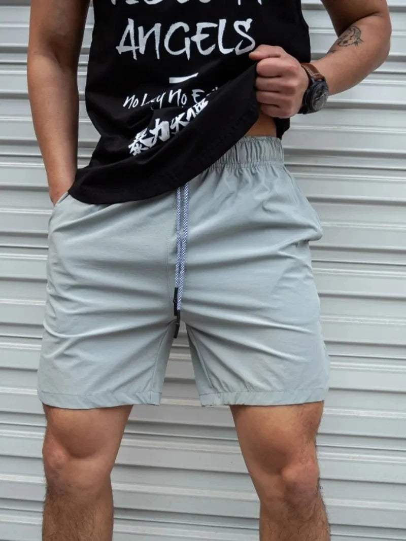  Short mentali maschili - Fit facile e rilassato - vita elastica con cordone - sopra il ginocchio-3