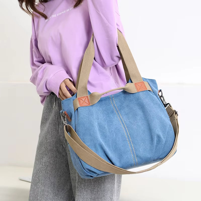 Amanda | Borsa tote in tela di ispirazione vintage, elegante e funzionale