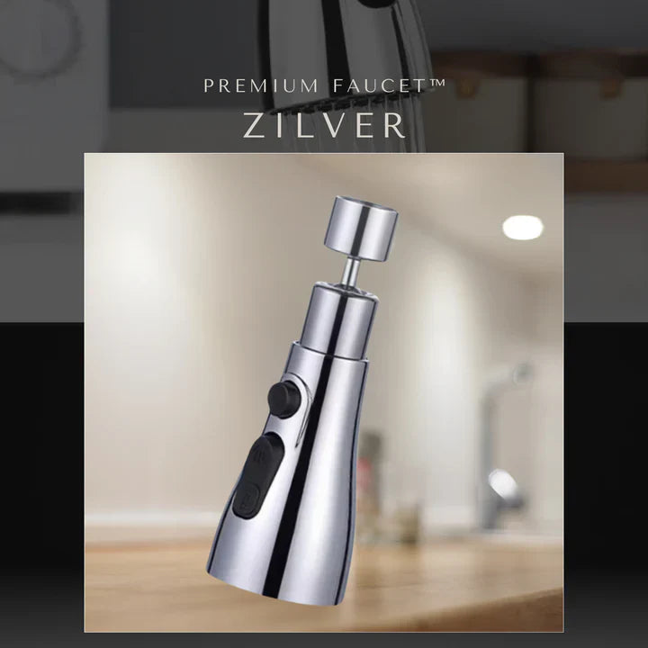 Rubinetto premium Zilver in acciaio inox, design moderno, con funzione di spruzzo regolabile. Ideale per cucina elegante e funzionale.
