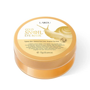 Maschera occhi Laikou Gold Snail, 70g/50 pezzi, idrata e riduce rughe, illumina contorno occhi, ingredienti naturali, cura pelle delicata.