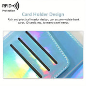 No | Portafoglio da viaggio con supporto per passaporto laser con blocco RFID