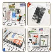 Set di borse trasparenti multiuso, ideali per cosmetici, articoli da toeletta e accessori viaggio. Design compatto, resistente e impermeabile.