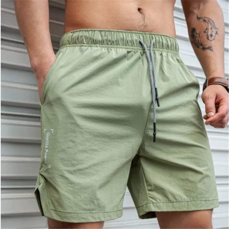 Short mentali maschili - Fit facile e rilassato - vita elastica con cordone - sopra il ginocchio-1