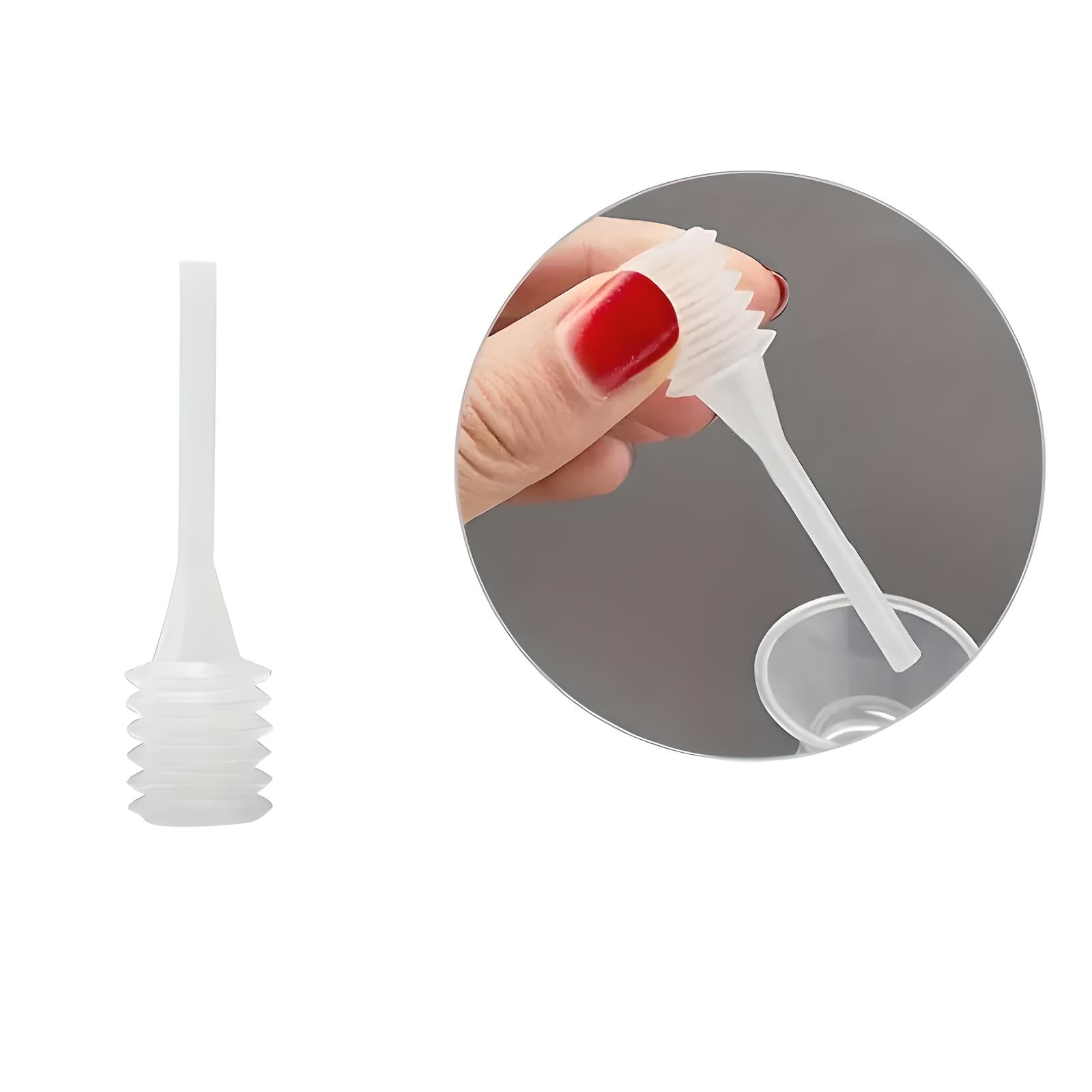 Dosatore in plastica bianca per miele, con impugnatura ergonomica. Ideale per versare miele senza gocciolare. Accessorio cucina pratico e igienico.