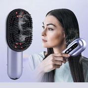 Spazzola lisciante a vapore con display digitale, design ergonomico, ideale per capelli lisci e lucenti. Tecnologia avanzata per styling professionale.