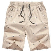  Shorts occasionali di uomini - miscela di cotone traspirante - vestito rilassato - lunghezza del ginocchio - cerniere-4