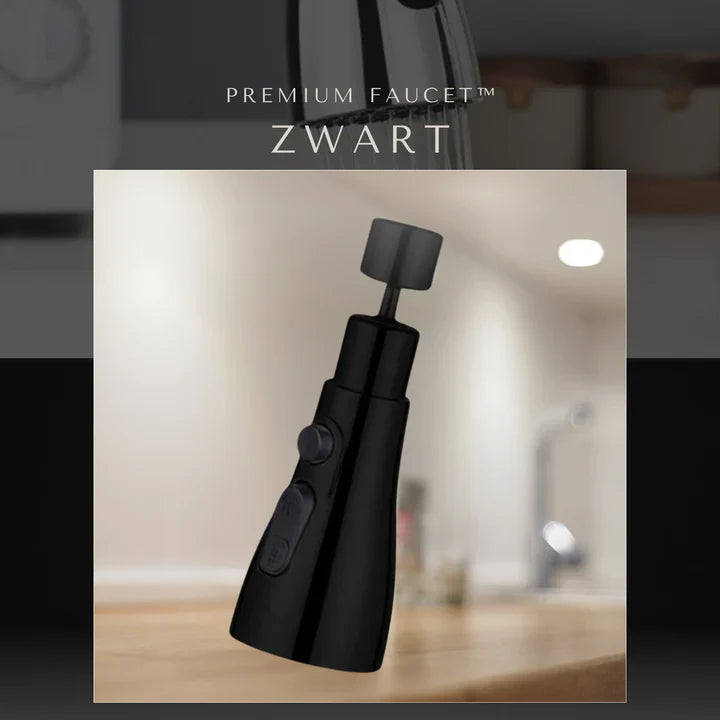 Rubinetto nero premium Zwart, design moderno, finitura lucida, ideale per cucina elegante. Accessorio di alta qualità, facile da installare.