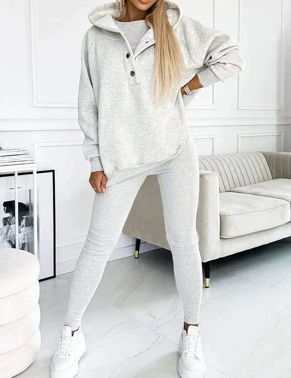 MILA | Cozy Three-Piece Lounge Set - Lizabella Fashion