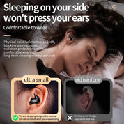 Auricolari ultra piccoli per dormire, riduzione rumore fino a 24dB, comodi da indossare, protezione radiazioni, design anti-caduta, adatti per esercizi.