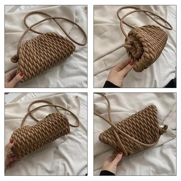 Nellie | Elegante borsa a tracolla a tracolla in pelle mini tinta unita