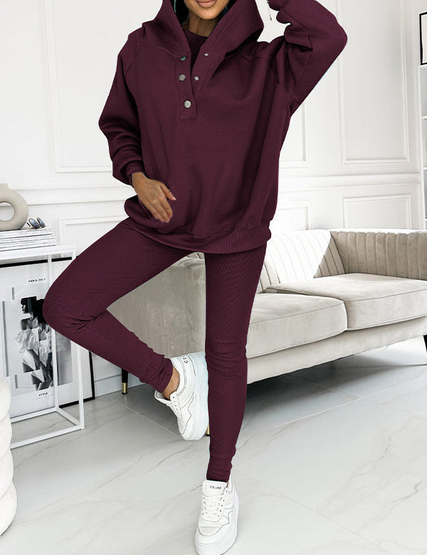 MILA | Cozy Three-Piece Lounge Set - Lizabella Fashion