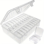 Contenitore trasparente in plastica con coperchio, 30 scomparti, organizer per gioielli, perline, artigianato, stoccaggio, pratico e versatile.
