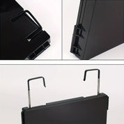 Gancio appendiabiti nero in metallo, design moderno, regolabile, ideale per armadi e guardaroba, resistente e salvaspazio.