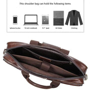 Aurelia | Borsa a tracolla per laptop in pelle di grande capacità
