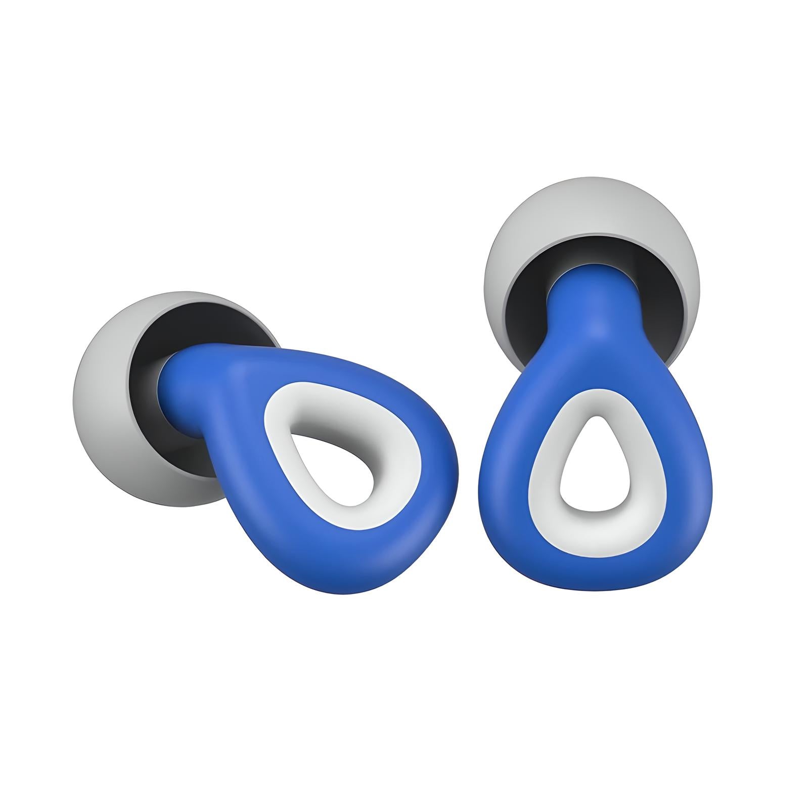 Orecchini moderni a forma di goccia blu e bianca, design contemporaneo, accessori moda eleganti, gioielli unisex, tendenza 2023.