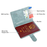 Vada | Portafoglio porta passaporto in pelle PU impermeabile antifurto