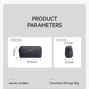 Borsa organizer Mark Ryden nera, dimensioni 18.5x10x5.5 cm, design compatto, ideale per viaggi, accessori, resistente e pratica.