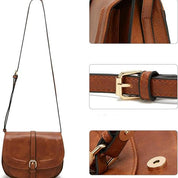 Daniela | Borsa a tracolla da sella in pelle PU vintage da donna