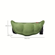 Marsupio a forma di baccello di pisello verde, dimensioni 38x16x7 cm, design originale, accessorio moda unisex, cintura regolabile, tessuto morbido.
