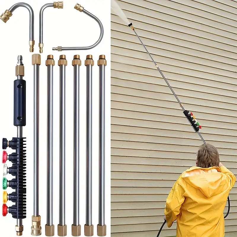 4000 PSI Telescoping Wand Wand Aled Pressure Set per drenaggio di grondaia e tetto e pulizia delle pareti 0