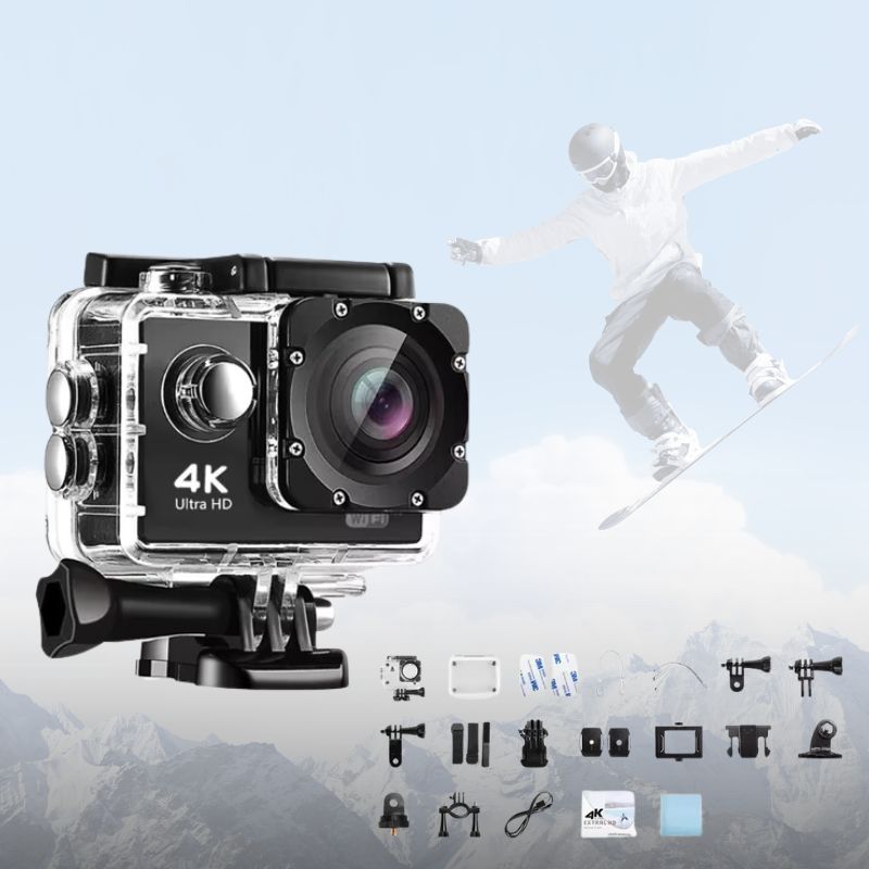 4K Ultra HD Sport Pro Camera - WiFi abilitato e impermeabile per vlogging e sport all'aperto 0