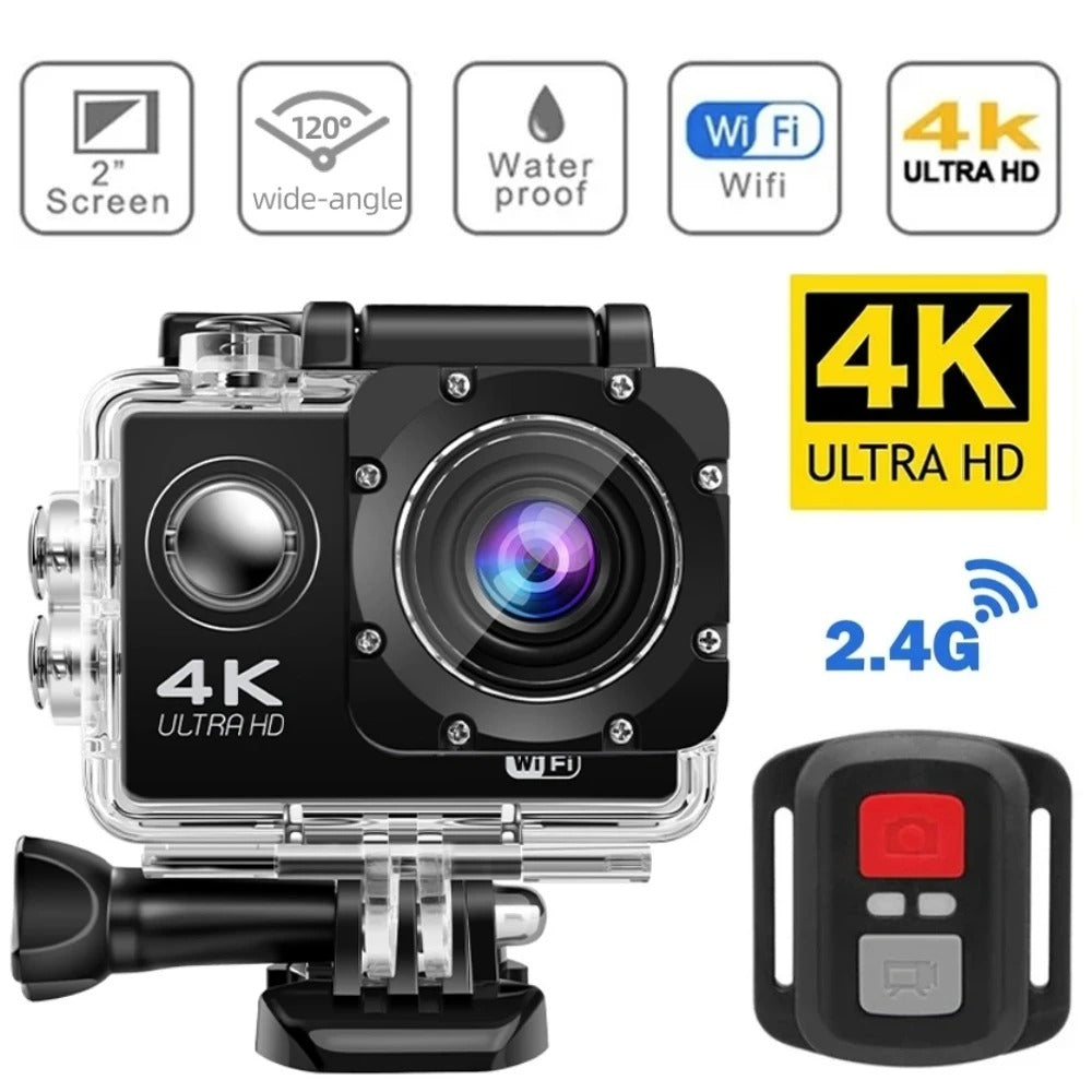 4K Ultra HD Sport Pro Camera - WiFi abilitato e impermeabile per vlogging e sport all'aperto 2