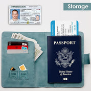 Vada | Portafoglio porta passaporto in pelle PU impermeabile antifurto