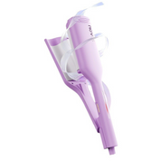 Arricciacapelli automatico viola, design ergonomico, tecnologia avanzata per ricci definiti, adatto a tutti i tipi di capelli, facile da usare.
