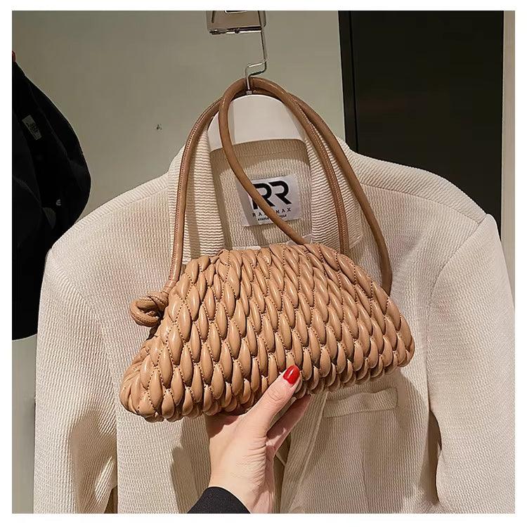 Nellie | Elegante borsa a tracolla a tracolla in pelle mini tinta unita