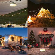 4 in 1 Camp Light - Lanterna da campeggio portatile, luci a corde con 8 modalità di illuminazione, Power Bank ricaricabile per avventure all'aperto 5