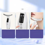 Dispositivo massaggio viso anti-età, schermo LED, modalità regolabili, design ergonomico, cura pelle, rassodante, lifting, bellezza quotidiana.