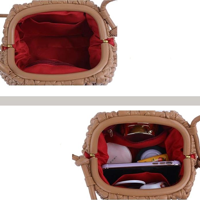 Nellie | Elegante borsa a tracolla a tracolla in pelle mini tinta unita
