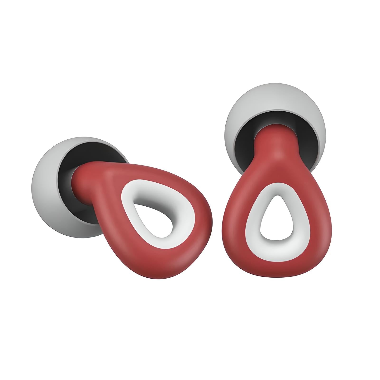 Orecchini moderni bicolore rosso e bianco, design a goccia, eleganti e alla moda, accessori donna, gioielli contemporanei.