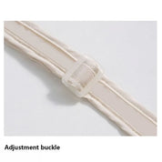 Cinturino regolabile in plastica bianca con fibbia, accessorio moda versatile per borse e abbigliamento, design elegante e funzionale.
