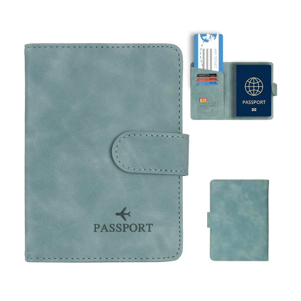 Vada | Portafoglio porta passaporto in pelle PU impermeabile antifurto
