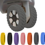 Ruote di ricambio per passeggino, set di 8 coperture in gomma antiscivolo, colori assortiti: giallo, nero, viola, rosa, arancione, blu.