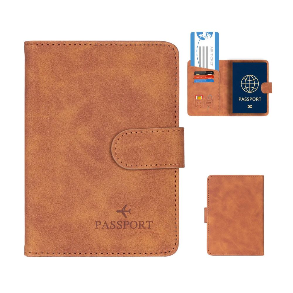 Vada | Portafoglio porta passaporto in pelle PU impermeabile antifurto