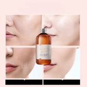 Olio di rosa per il viso, flacone trasparente, miglioramento della pelle, idratazione, riduzione pori, cura del viso, skincare naturale, bellezza.