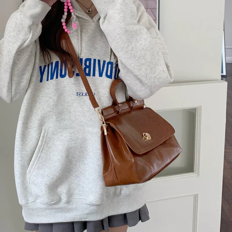 Miracolo | Borsa a tracolla a tracolla da donna in ecopelle vintage chic
