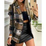 Kisarim | Blazer lungo e caldo abbottonato da donna | Controllato