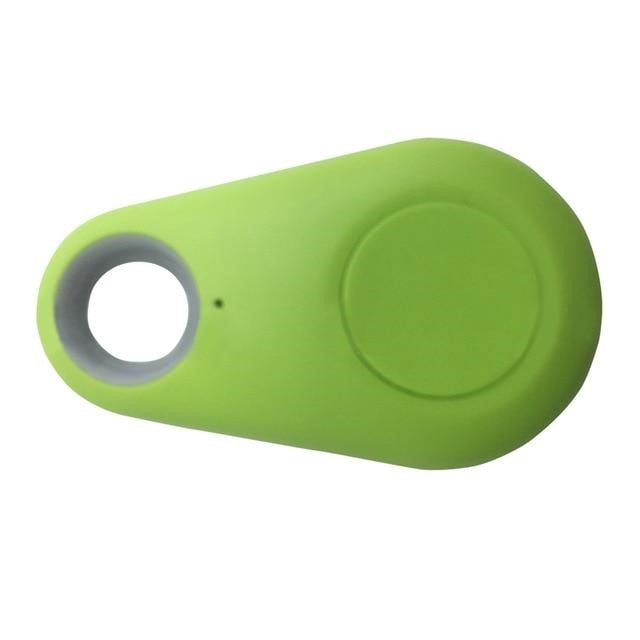Dispositivo di localizzazione Bluetooth verde, portachiavi intelligente per trovare oggetti smarriti, compatibile con smartphone, design compatto.