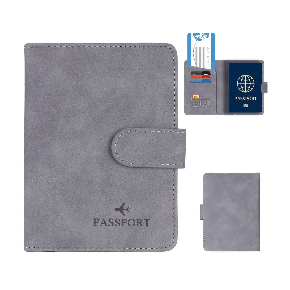 Vada | Portafoglio porta passaporto in pelle PU impermeabile antifurto