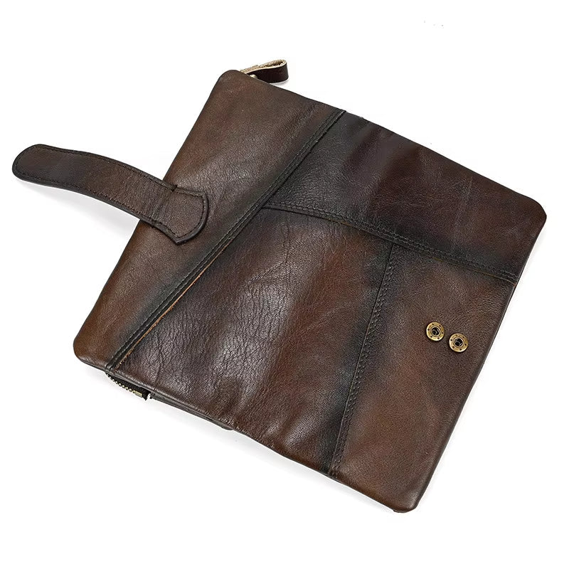 Cacciatore | Portafoglio da viaggio vintage in vera pelle con blocco RFID