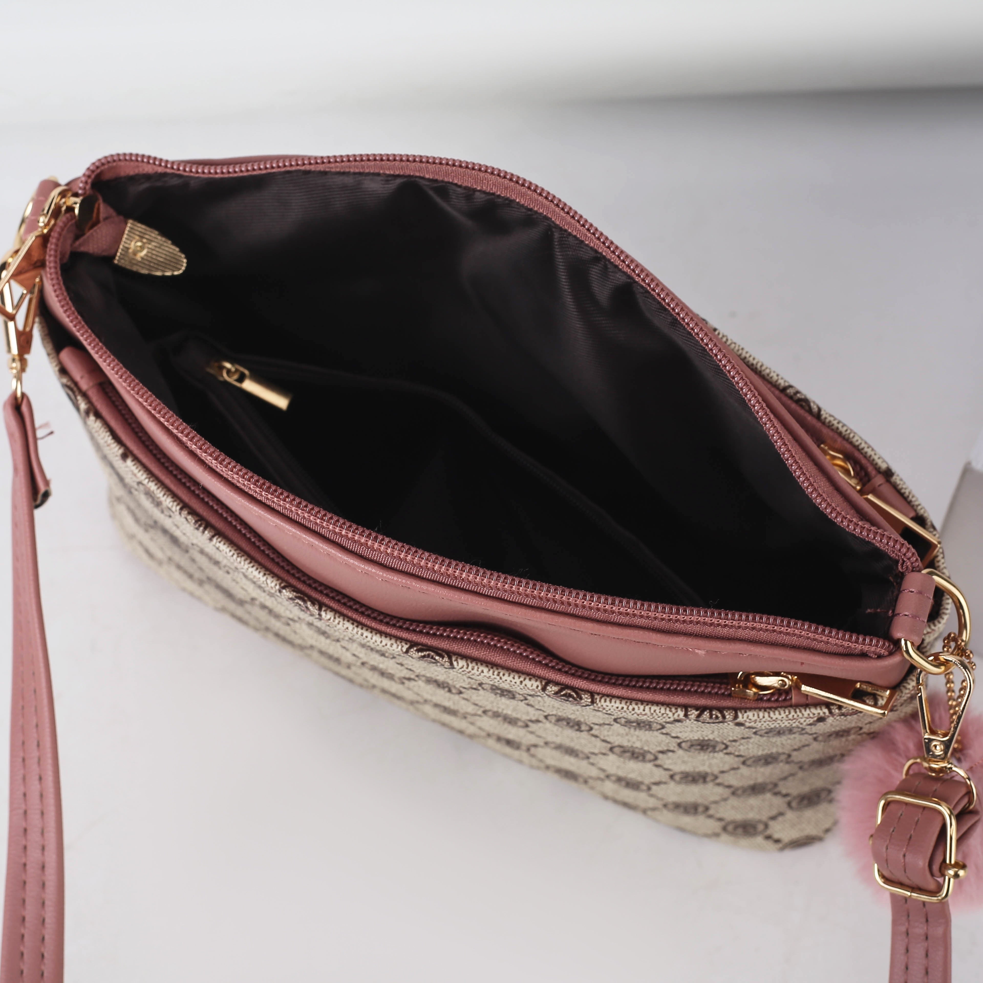 Anaya | Borsa a tracolla da donna in pelle con stampa losanga