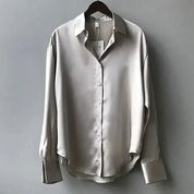 AMILY | Casual Loose Satin Blouse - Lizabella Fashion -  -  - AMILY | Casual Loose Satin Blouse-Lizabella Fashion - #tag1# - #tag2#