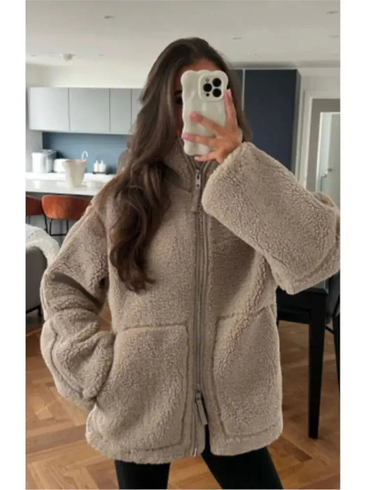 ANGELINA | Teddy Fleece Jacket - Lizabella Fashion -  -  - ANGELINA | Teddy Fleece Jacket - Lizabella Fashion - #tag1# - #tag2#