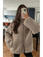 ANGELINA | Teddy Fleece Jacket - Lizabella Fashion -  -  - ANGELINA | Teddy Fleece Jacket - Lizabella Fashion - #tag1# - #tag2#